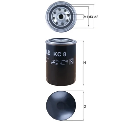 Afbeelding van Mahle Original Brandstoffilter KC 8