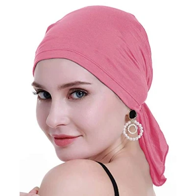 Afbeelding van osvyo Bamboe chemo hoofddoek voor vrouwen met haaruitval kankerpatiënten, hoofddeksel, tulband in verzegelde verpakking, BAMBUS BUBBLEGUM PINK, Eén maat