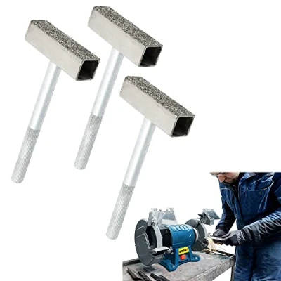 Afbeelding van OTTYMO 3 stuks slijpschijf dressoir 45 x 10 mm diamant strandmolen dressing tool steen voor slijpen en ontbramen wielen, zilver