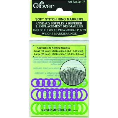 Afbeelding van Soft Stitch Ring Markers Clover