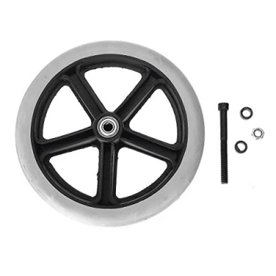 Afbeelding van C FUNN 200Mm 8Inch Grijs Rubber Small Non Marking Rolstoelwielen Vervanging Universeel