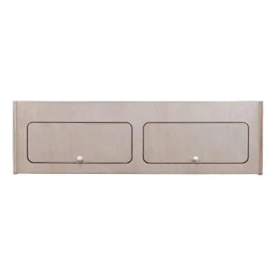 Afbeelding van Monster Shop DIY Bovenkasten voor Camperbusje Opbergruimte Meubilair van Berken Multiplex 2 Deuren met Centrale Verdeler Natuurlijke Kleur Inclusief Bevestigingskit 120cm x 35cm