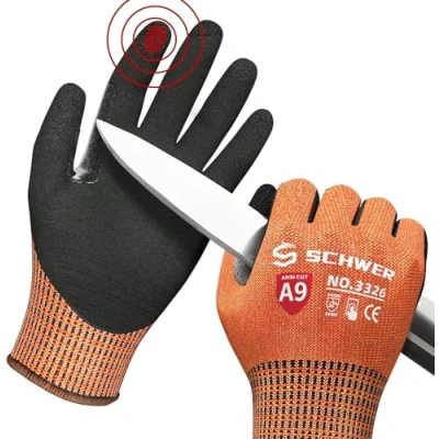 Afbeelding van Schwer ProGuard snijbestendige werkhandschoenen op het hoogste niveau PR3326 voor extreme bescherming, ANSI A9 snijhandschoenen met versterkte duim, antislip, ademend, duurzaam, touchscreen, PFAS