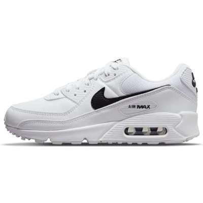 Afbeelding van Nike Sportswear W AIR MAX 90 Sneakers laag, Dames, Maat: 36, white black Imitatieleer/ textiel