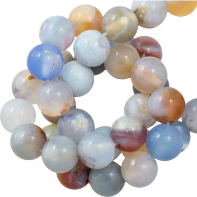 Afbeelding van Agaat Kralen (8 mm) Cloudy Blue (48 Stuks)