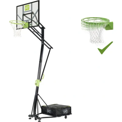 Afbeelding van EXIT Galaxy verplaatsbaar basketbalbord op wielen met dunkring groen/zwart