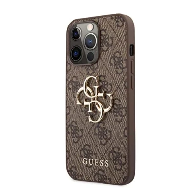 Afbeelding van Apple iPhone 13 Pro Hoesje Kunststof Guess Backcover/Hardcase Bruin Telefoonhoesje