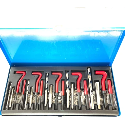 Afbeelding van 131 delig Schroefdraad reparatie set met Helicoil draad Schroedraad tap M5, M6, M8, M10, M12 reparatieset Metrisch