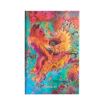Afbeelding van Paperblanks 18 Month Planners, Humming Dragon, Maxi, Vertical, Elastic Band Closure