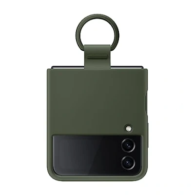 Afbeelding van Samsung Galaxy Z Flip 4 Hoesje Siliconen en TPU (zacht) Softcase/Backcover Groen Telefoonhoesje
