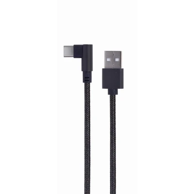 Afbeelding van Haakse USB Type C laad &amp;datakabel, 0.2 m, zwart Cablexpert