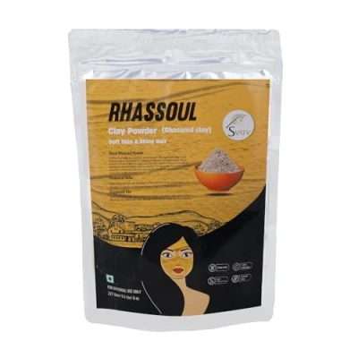 Afbeelding van SVATV Rhassoul kleipoeder Ghassoul Clay Gezicht en haar Poeder met zeer fijne textuur Diepe reiniging, egale huidskleur Jongere huid, exfoliator kleimasker voor 227 g, 0,95 oz, 0,50 pond