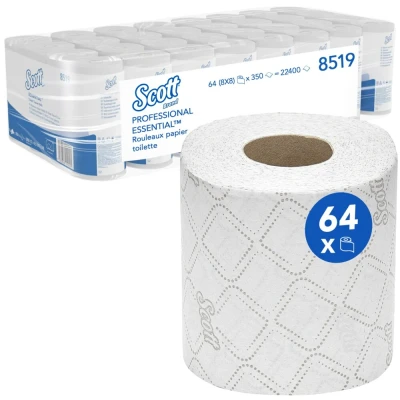 Afbeelding van Toiletpapier Scott Essential 2 laags 350 vel wit 8519