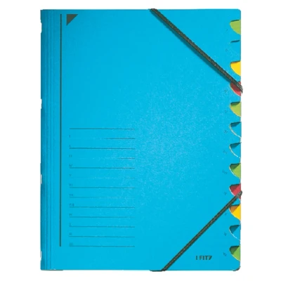 Afbeelding van Sorteermap Leitz 12 tabbladen karton blauw