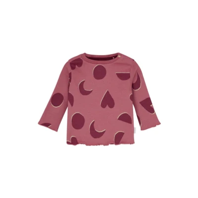 Afbeelding van Noppies Meisjes Longsleeve Teague Floral Pattern Pink 50 95% Organisch katoen / 5% Elastomeer