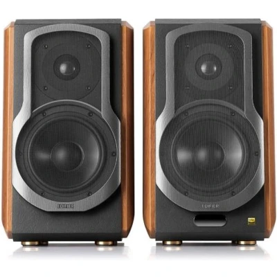 Afbeelding van Edifier S1000MKII actieve wifi boekenplank speaker Walnoot (per paar) 120 W