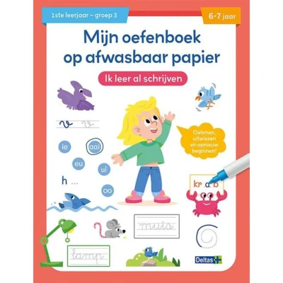 Afbeelding van Deltas Mijn oefenboek op afwasbaar papier ik leer al schrijven (6 7 jaar, groep 3)