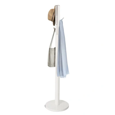 Afbeelding van Umbra Staande kapstok Flapper Met 9 Ophanghaken Wit Ø40x168cm