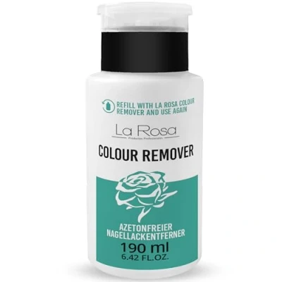 Afbeelding van LaRosa Nagellakremover zonder Aceton 190ml met Gemakkelijke Pompdispenser Acetonvrije Nagellak REMOVER COLOUR LIQUID Precieze en Zuinig in Gebruik