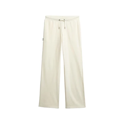 Afbeelding van Superdry Vrouwen Velours Joggingbroek met Wijde Pijpen Wit Grootte: 42