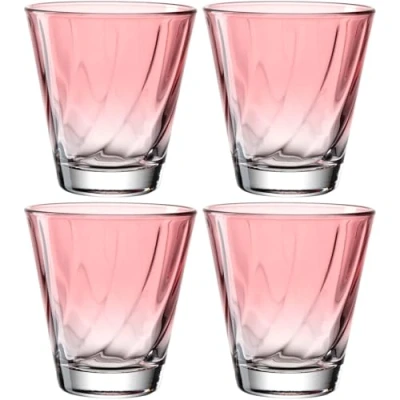 Afbeelding van Drinkglas 215ml red TWIST SET/4