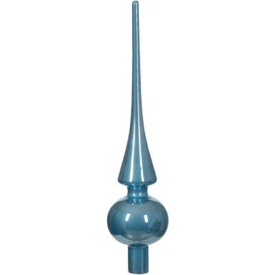 Afbeelding van Piek glas d6h26 cm suiker blauw I kerst Decoris