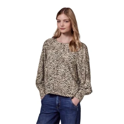 Afbeelding van Street One Studio LEO Raglan Blouse, Dames, Maat: 42, Braun