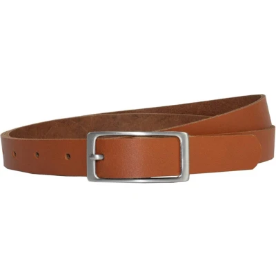 Afbeelding van Fana Belts Smalle Leren Riem Cognac Grote Maat Riemen Taillemaat 130