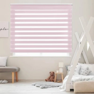 Afbeelding van Blindecor Lira Rollo, dubbellaags, voor nacht en dag, roze, 80 x 180 cm