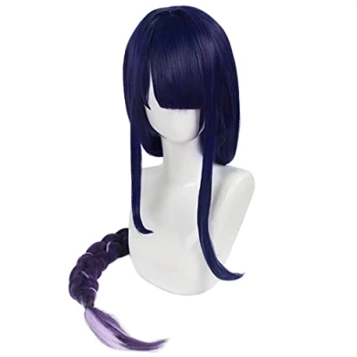 Afbeelding van HIROAKIYA Raiden Shogun Baal Wig, Genshin Impact Cosplay Wig with Cap, Length approx.105cm