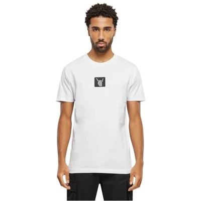 Afbeelding van Mister Tee Skelett Patch Tshirt print, Heren, Maat: Small, White