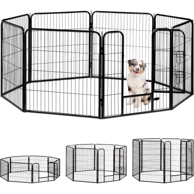 Afbeelding van hondenren kleine honden of puppy&#039;s binnen buiten stabiel 80 x 78 235 cm zwart