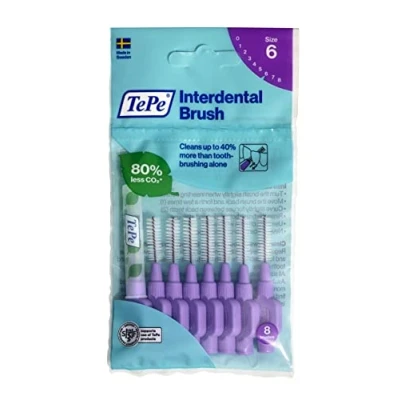 Afbeelding van 10x TePe Interdentale Ragers Original 1,1 mm Paars blister à 8 stuks