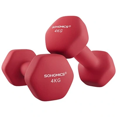 Afbeelding van Dumbbell set van 2 magentarode halters met een gewicht 1,5 kg elk