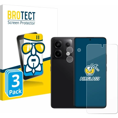 Afbeelding van BROTECT Glas Screen Protector voor Xiaomi Redmi Note 13 Pro 5G (Voor+Camera) (3 Stuks) Schermbeschermer [9H Hardheid, Beschermglas Folie niet Glas]