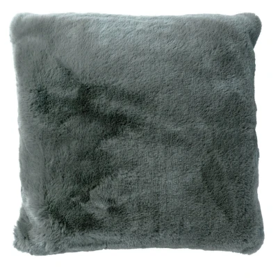 Afbeelding van Dutch Decor ZAYA Kussenhoes 45x45 cm bontlook effen kleur Charcoal Gray antraciet