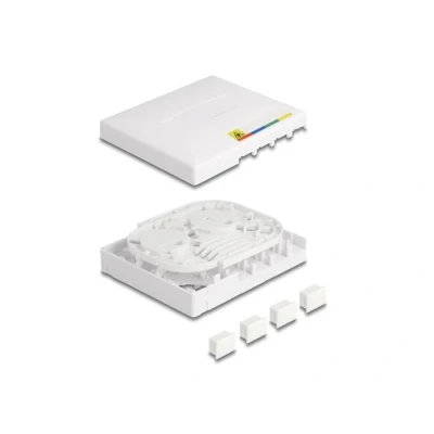 Afbeelding van Delock LWL Anschlussdose FTTH zur Wandmontage für 4 x SC Simplex oder