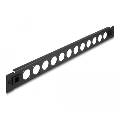 Afbeelding van Delock 19″ D Typ Patchpanel 12 Port werkzeugfrei schwarz