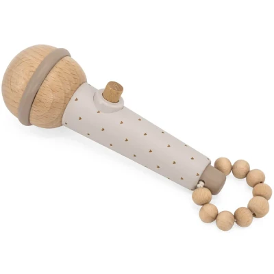 Afbeelding van Label Houten Microfoon Nougat