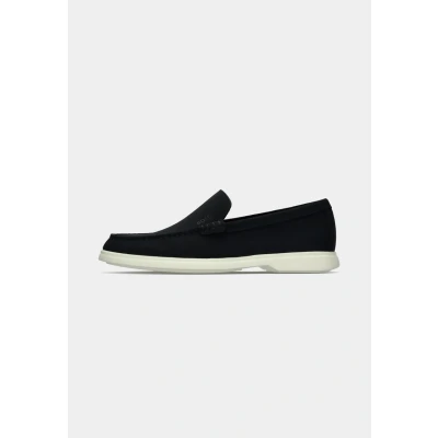 Afbeelding van HUGO BOSS heren Sienne loafer van suède in de kleur Donkerblauw, maat: 45