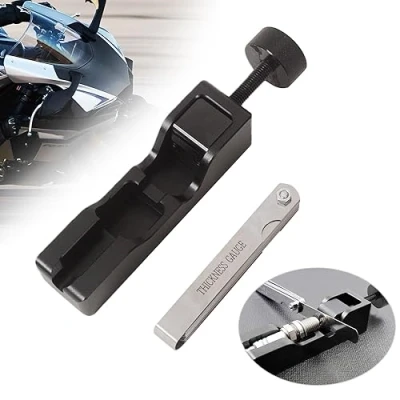 Afbeelding van Oldbones bougie Gap Tool met voelmeter, universele gapper regelaar compatibel de meeste 10 mm 12 14 16 bougies, gapmeter voelmeters (zwart)