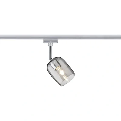 Afbeelding van Paulmann Blossom 230V railsysteem lamp URail G9 10 W LED Chroom, Rook grijs
