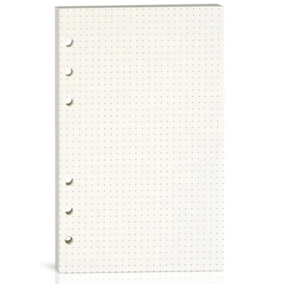Afbeelding van A6 Dot Grid Papier, 100GSM dik, 6 gaats geperforeerd, gestippeld papier navulling voor Filofax Planner/Binders/Organizer, 80 vellen (160 pagina&#039;s), 16,69 x 4,13 inch, beige