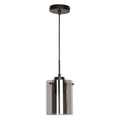 Afbeelding van Moderne Hanglamp 1 Lichts Zwart Smoke Interno