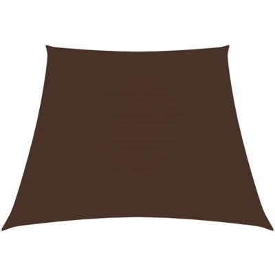 Afbeelding van Zonnezeil trapezium 2/4x3 m oxford stof bruin