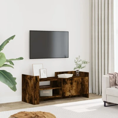 Afbeelding van vidaXL Tv meubel 100x35x40 cm bewerkt hout gerookt eikenkleurig
