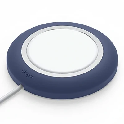 Afbeelding van elago MS Oplaad Silicone Pad Compatibel met MagSafe Oplader iPhone 15,14,13,12 serie en Andere Draadloze Oplaadtelefoons, AirPods Pro 2 &amp; 1, 3 (Jean Indigo)