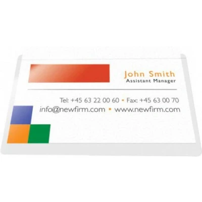 Afbeelding van Q connect Badge Pocket, Zelfklevend, Ft 60 X 95 Mm, Open Lange Zijde, Pak Van 10 Stuks Pocket File