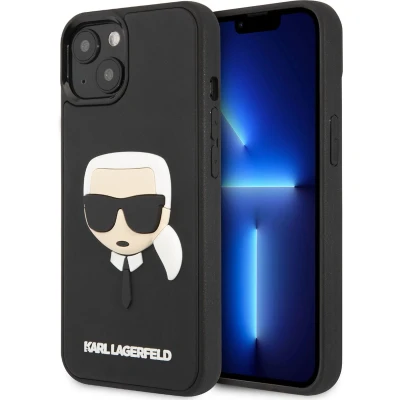 Afbeelding van Karl Lagerfeld Premium TPU Back Cover Telefoonhoesje voor Apple iPhone 13 Mini Bescherming, Kleur: Zwart