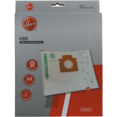 Afbeelding van Hoover 35602717, Trommelstofzuiger, Stofzak, Wit, Microvezel